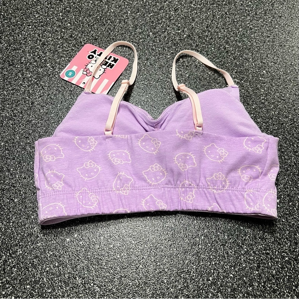 ❤️3/$15 NWT Hello Kitty Lavender Bralette Size Small - Picture 3 of 5